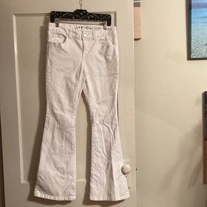 INC Denim White Jeans flare leg size 6 cotton